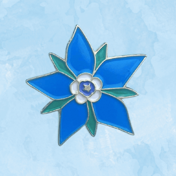 Borage Enamel Pin