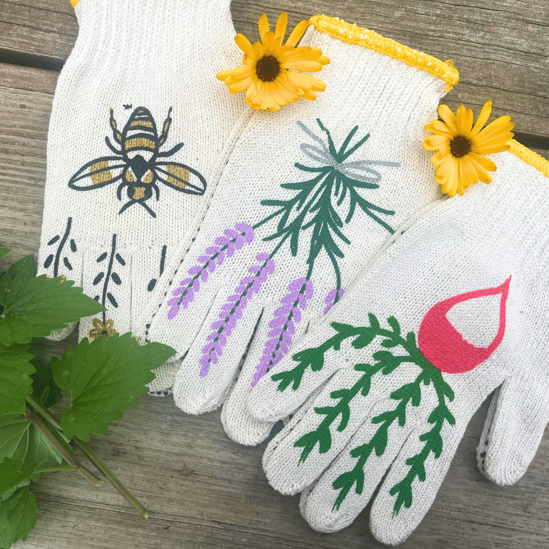 Printed Garden Gloves