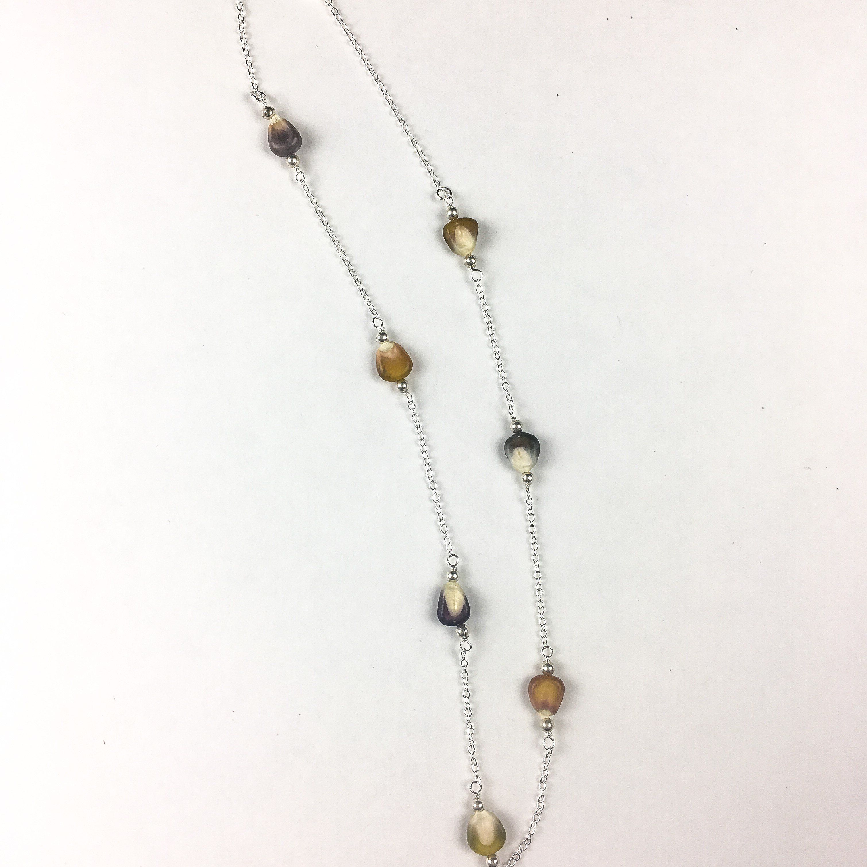 Glass Gem Corn Link Necklace vendor-unknown