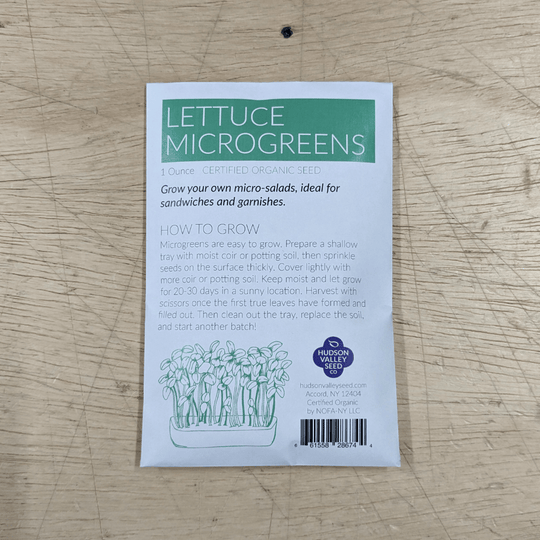 Organic Microgreens: Lettuce