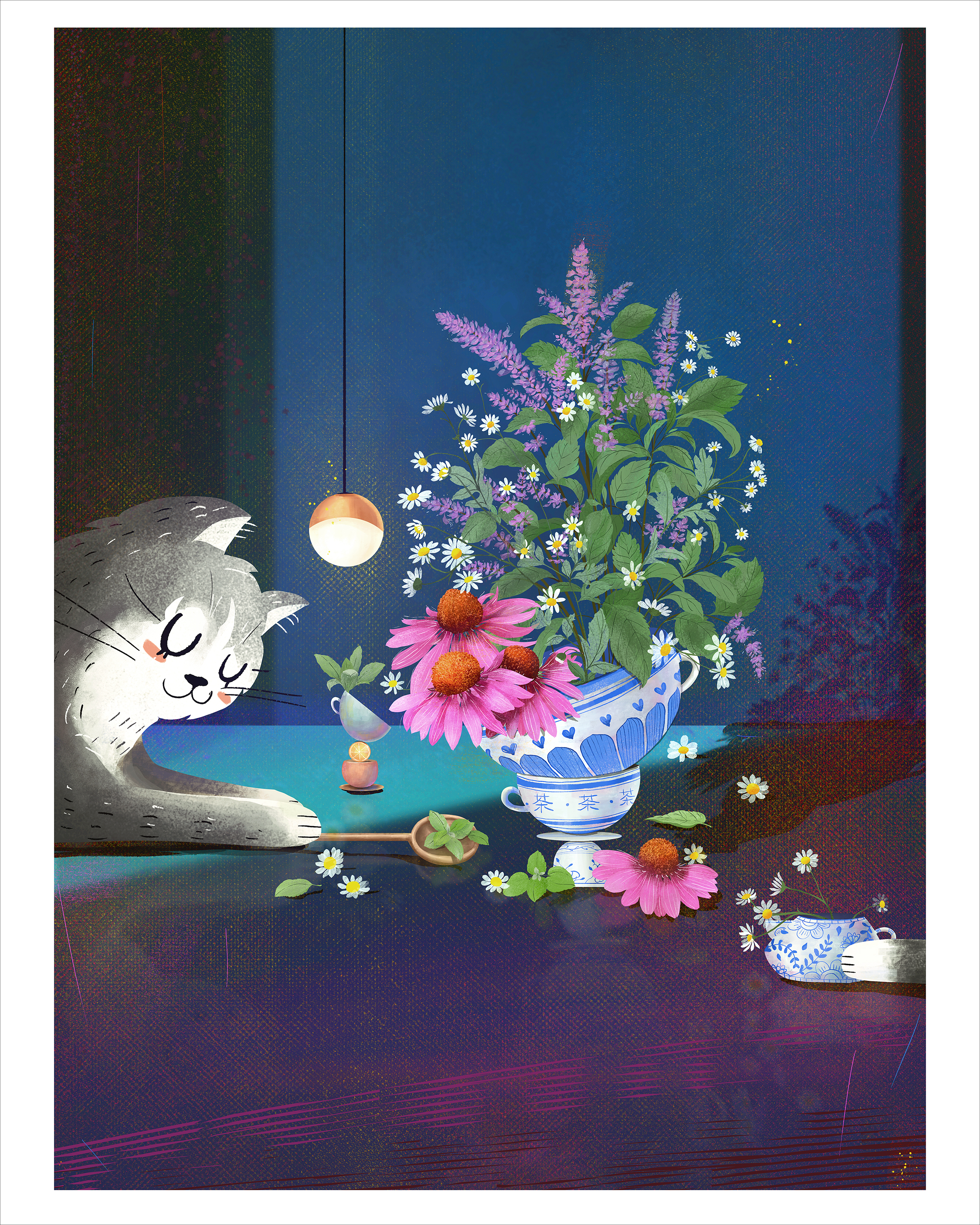 Tea Garden Mix Art Print ~Signed~