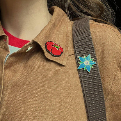 Borage Enamel Pin