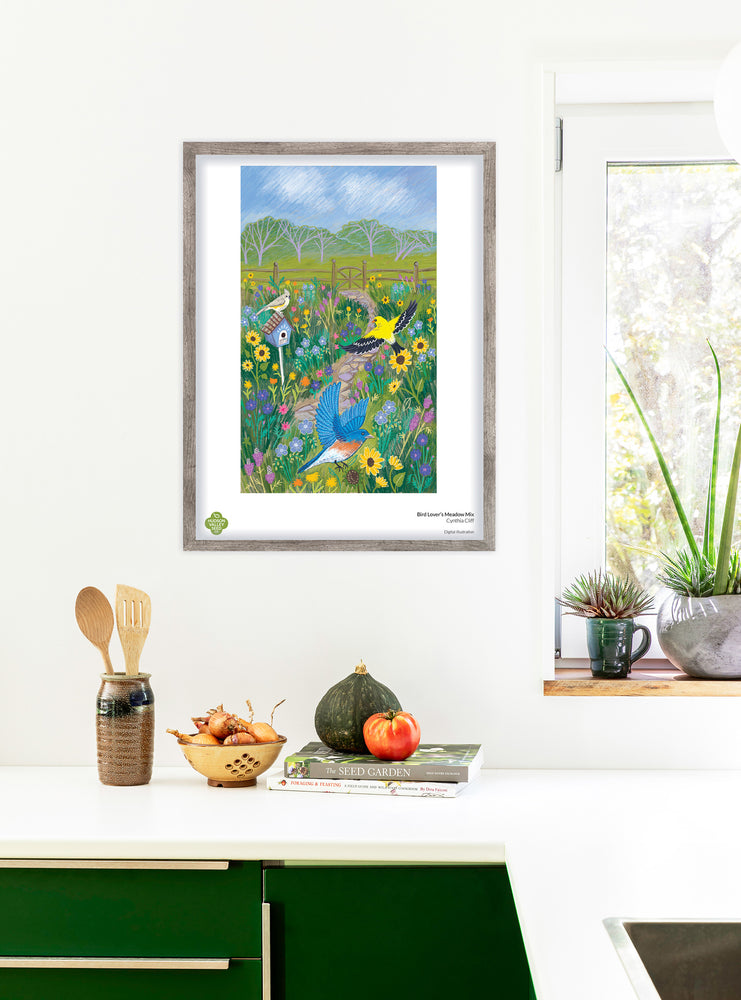 Bird Lover's Meadow Mix Fine Art Poster