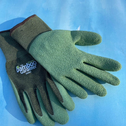 Bamboo Rayon Natural Rubber Palm Gloves