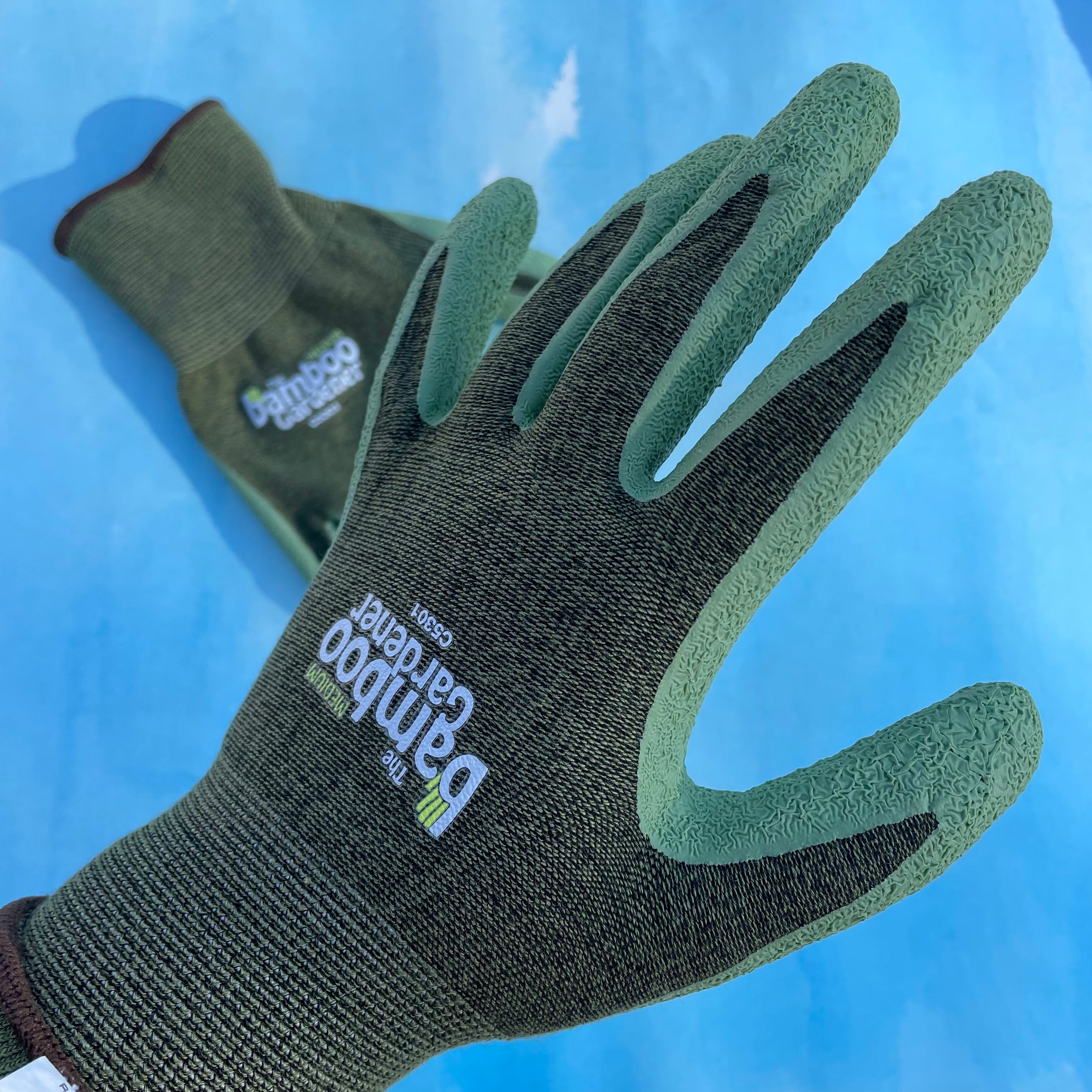 Bamboo Rayon Natural Rubber Palm Gloves