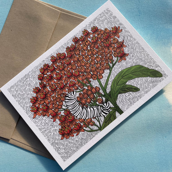 Butterfly Weed Note Card and Envelope