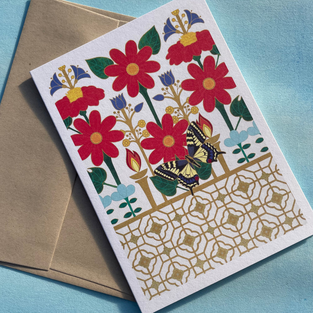 Torch Tithonia Note Card and Envelope