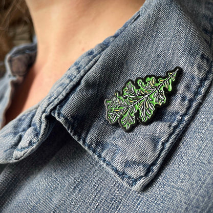 Wasabina Leaf Enamel Pin