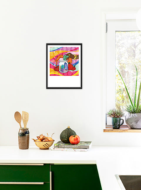 Pineapple Tomato Art Print ~Signed~